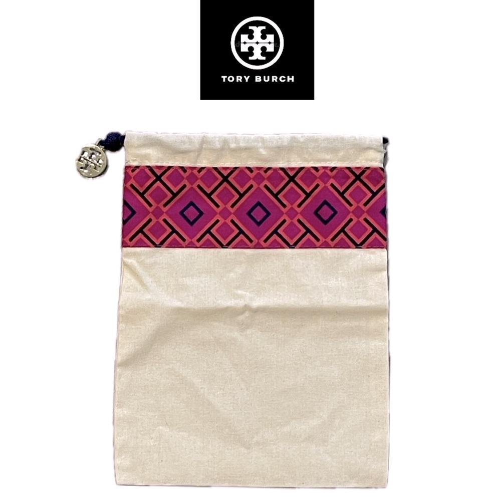 NWOT TORY BURCH Mini Canvas Drawstring Dust Bag